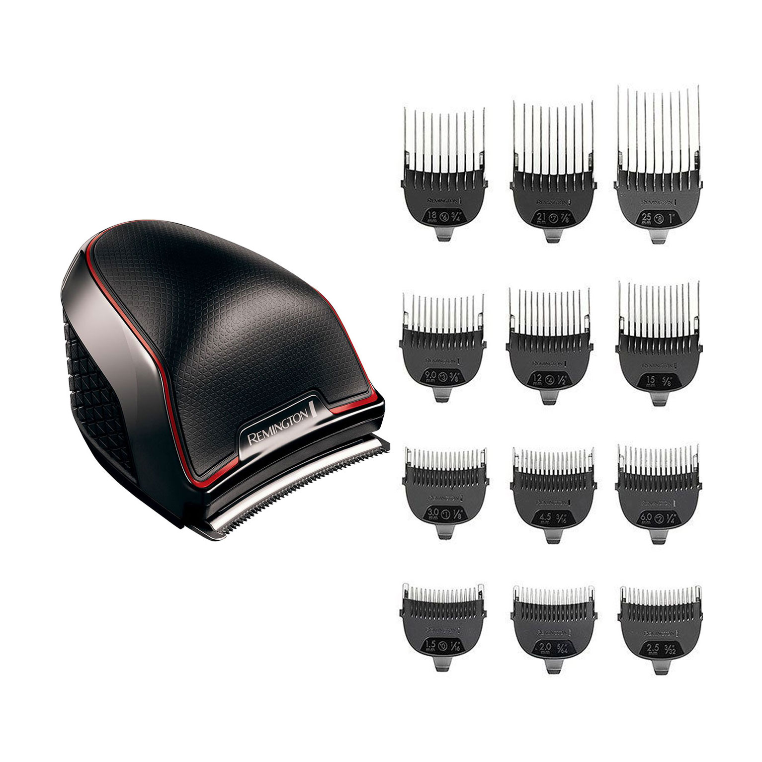 Машинка для стрижки волосся Remington Quickcut Pro 12 насадок, чорна (HC4300)